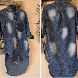 Thrill Blue Denim Long Sleeve Dress. NWOT Excellent Condition Size Medium